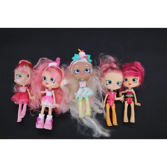 Shopkins Shoppies 5" Doll Lot Of Five Pinkie Marsha Pirouetta - Picture 1 of 15
